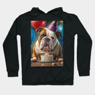 English Bulldog Birthday Card #1 Hoodie